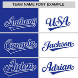 Custom White Royal Four Squares Design Performance Polo Shirt
