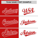 Custom White Red Four Squares Design Performance Polo Shirt