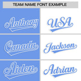 Custom Light Blue White Four Squares Design Performance Polo Shirt