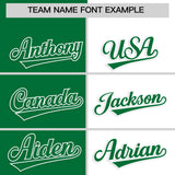 Custom Kelly Green White Four Squares Design Performance Polo Shirt
