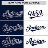 Custom Navy White Four Squares Design Performance Polo Shirt