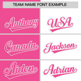 Custom Pink White Four Squares Design Performance Polo Shirt