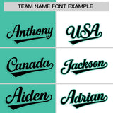 Custom Bright Green White Four Squares Design Performance Polo Shirt