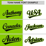 Custom Neon Green White Four Squares Design Performance Polo Shirt