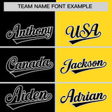 Custom Black Gold Four Squares Design Performance Polo Shirt