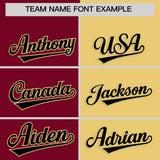 Custom Crimson Khaki Four Squares Design Performance Polo Shirt