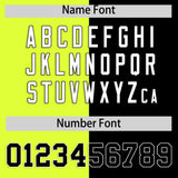 Custom Black Fluorescent Green Four Squares Design Performance Polo Shirt