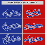 Custom Royal Red Four Squares Design Performance Polo Shirt