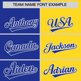 Custom Royal Gold Four Squares Design Performance Polo Shirt