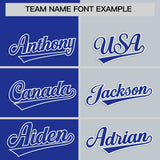 Custom Royal Silver Four Squares Design Performance Polo Shirt