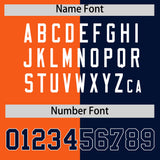 Custom Navy Orange Four Squares Design Performance Polo Shirt