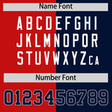 Custom Navy Red Four Squares Design Performance Polo Shirt
