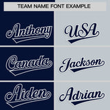 Custom Navy Silver Four Squares Design Performance Polo Shirt