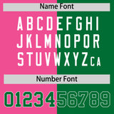 Custom Kelly Green Pink Four Squares Design Performance Polo Shirt