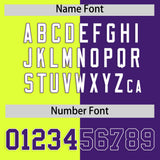 Custom Purple Fluorescent Green Four Squares Design Performance Polo Shirt