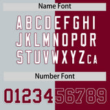 Custom Crimson Silver Four Squares Design Performance Polo Shirt
