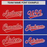 Custom Red Royal Four Squares Design Performance Polo Shirt