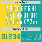 Custom Aqua Gold Four Squares Design Performance Polo Shirt