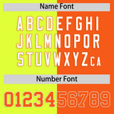 Custom Orange Fluorescent Green Four Squares Design Performance Polo Shirt