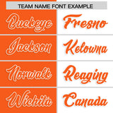 Custom White Orange Four Squares Design Performance Polo Shirt