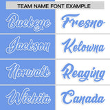 Custom Light Blue White Four Squares Design Performance Polo Shirt