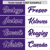 Custom Purple White Four Squares Design Performance Polo Shirt