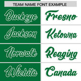 Custom Kelly Green White Four Squares Design Performance Polo Shirt