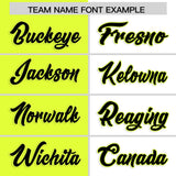 Custom Fluorescent Green White Four Squares Design Performance Polo Shirt