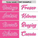 Custom Pink White Four Squares Design Performance Polo Shirt