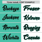 Custom Bright Green White Four Squares Design Performance Polo Shirt