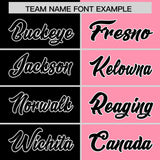 Custom Black Light Pink Four Squares Design Performance Polo Shirt