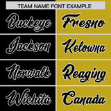 Custom Black Old Gold Four Squares Design Performance Polo Shirt