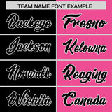Custom Black Pink Four Squares Design Performance Polo Shirt
