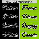 Custom Black Neon Green Four Squares Design Performance Polo Shirt