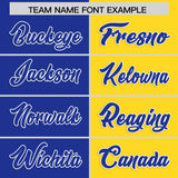 Custom Royal Gold Four Squares Design Performance Polo Shirt