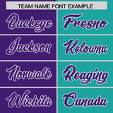 Custom Purple Aqua Four Squares Design Performance Polo Shirt