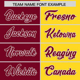 Custom Crimson Gold Four Squares Design Performance Polo Shirt