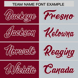 Custom Crimson Silver Four Squares Design Performance Polo Shirt