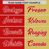Custom Red Old Gold Four Squares Design Performance Polo Shirt