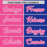 Custom Pink Royal Four Squares Design Performance Polo Shirt