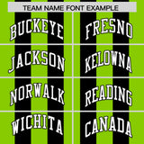 Custom Black Neon Green Vertical Stripes Design Performance Polo Shirt