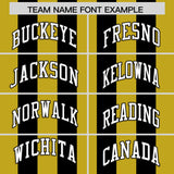 Custom Black Old Gold Vertical Stripes Design Performance Polo Shirt