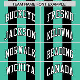 Custom Black Bright Green Vertical Stripes Design Performance Polo Shirt