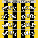 Custom Black Gold Vertical Stripes Design Performance Polo Shirt