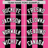 Custom Black Pink Vertical Stripes Design Performance Polo Shirt