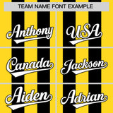 Custom Black Gold Vertical Stripes Design Performance Polo Shirt