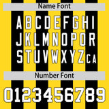 Custom Black Gold Vertical Stripes Design Performance Polo Shirt