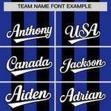 Custom Black Royal Vertical Stripes Design Performance Polo Shirt