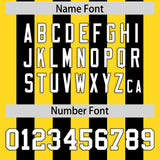 Custom Black Gold Vertical Stripes Design Performance Polo Shirt