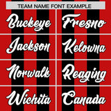Custom Black Red Vertical Stripes Design Performance Polo Shirt